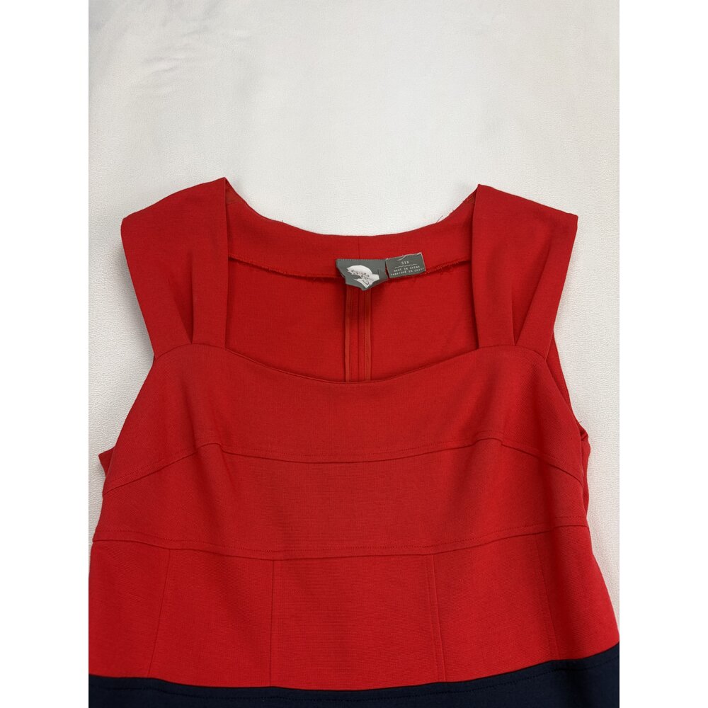 Girls From Savoy Red & Navy Colorblock Sheath Dress Size 6 - Picture 6 of 9